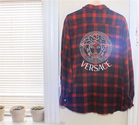 versace red flannel|Versace .